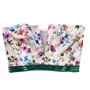 Victoria’s Secret Floral Corset Bustier XS Strapless Boned Top